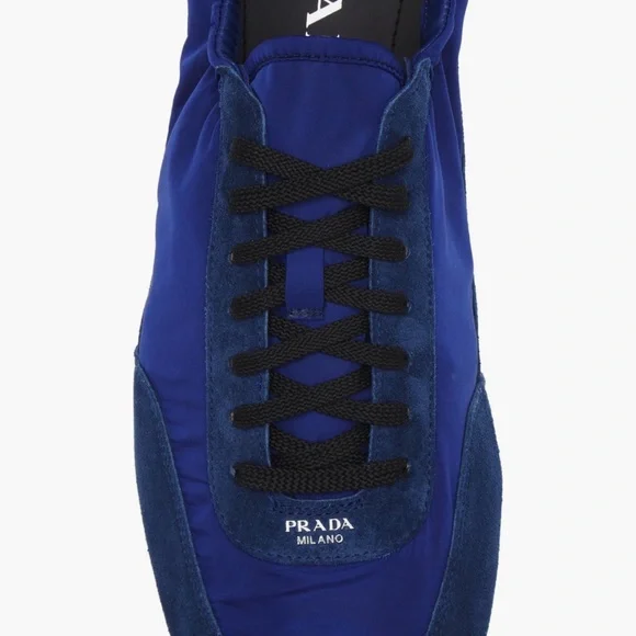 Prada Men's Navy and Black Sneakers